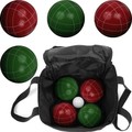 Toy Time Bocce Ball Set Outdoor Family Game for Backyard, Lawn, Beach | Includes Red and Green Balls and Case 654361ATQ